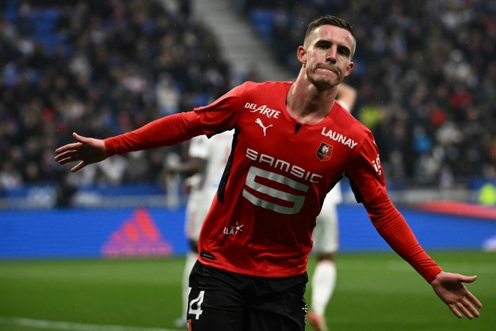 Benjamin Bourigeaud amplía su vinculación con el Rennes hasta 2026. AFP