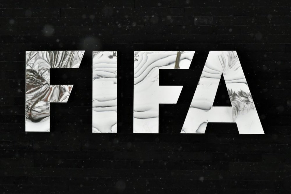 Le logo de la Fifa, sur les murs du siège de la fédération internationale à Zurich. AFP