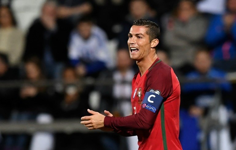 Cristiano lors des qualifs pour le Mondial-2018 face aux Féroé, le 10 octobre 2016 à Tórshavn. AFP
