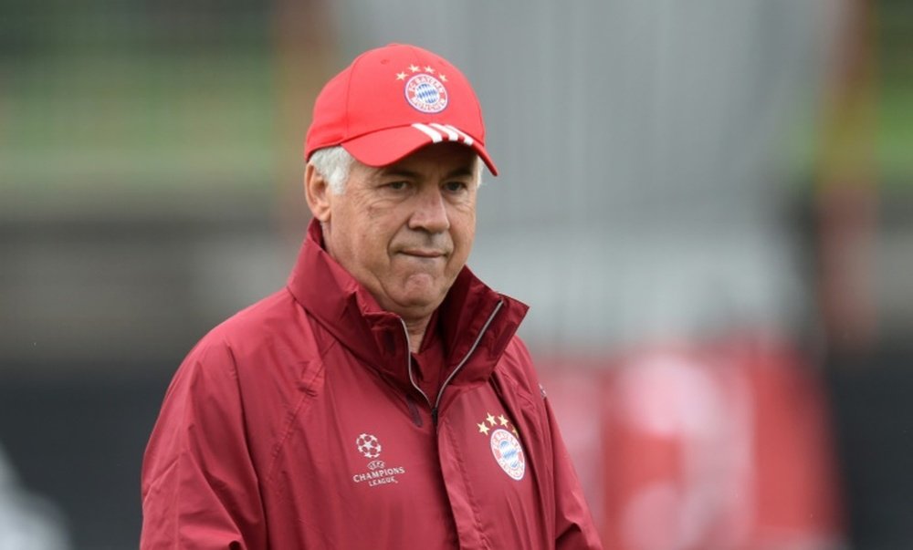 Carlo Ancelotti, le 18 octobre 2016 lors d'une séance d'entraînement à Munich. AFP