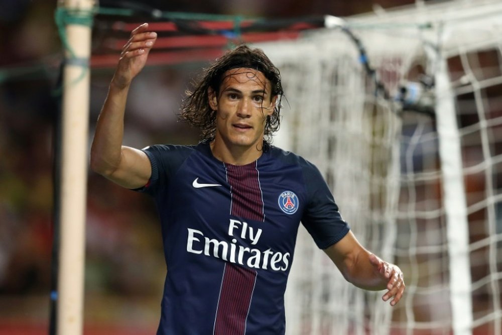Cavani during a match in August. AFP