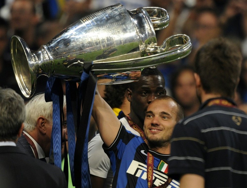 Wesley Sneijder dejó huella en el Inter. AFP