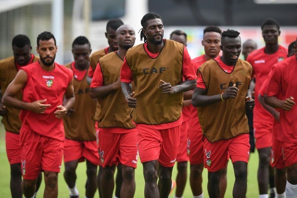 Les Togolais à l'entraînement le 23 janvier 2017, à Port-Gentil au Gabon. AFP