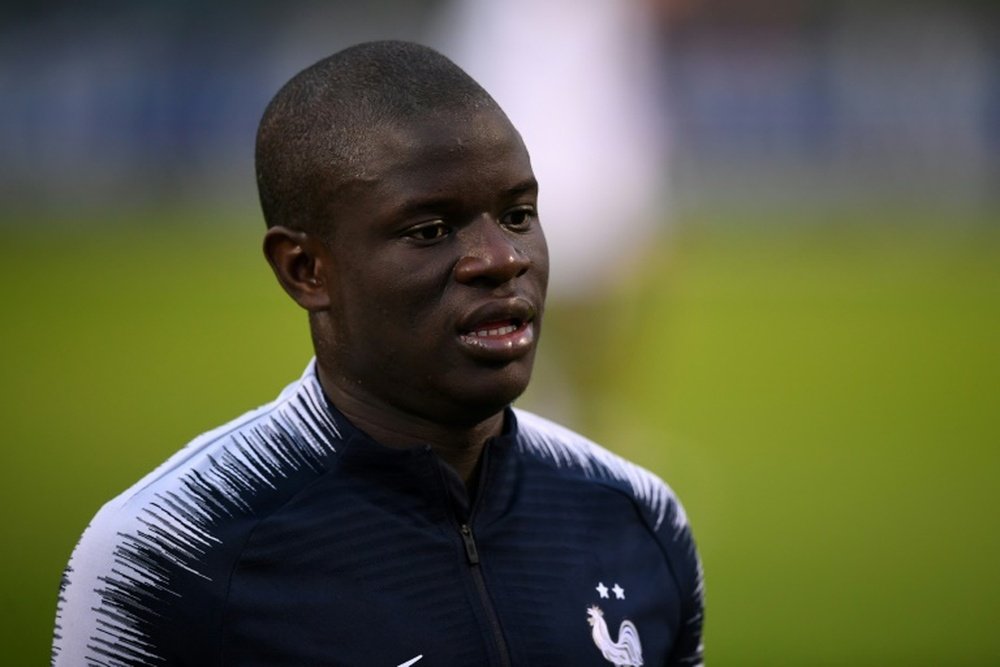 Kante had to pull out of the Iceland game late on with an injury. AFP