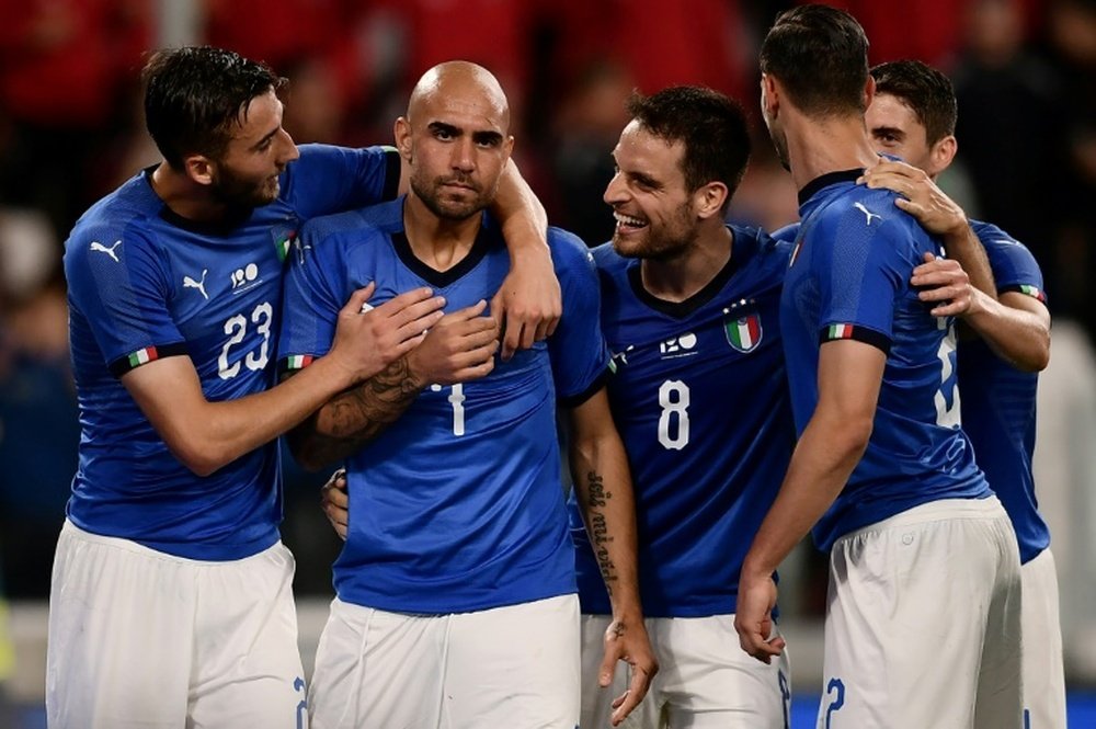 Zaza ouvre la marque pour l'Italie. AFP