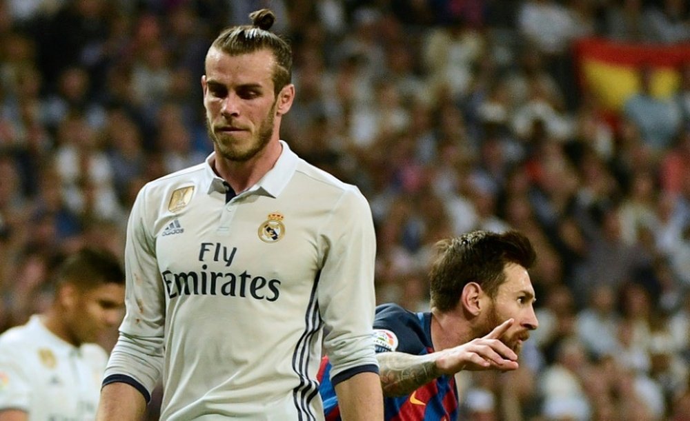 Gareth Bale avec le Real Madrid contre le Barça à Santiago Bernabeu, le 23 avril 2017. AFP