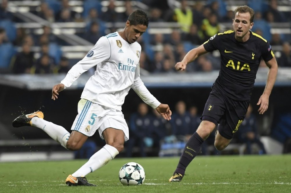 Kane faced his 'role model' Ronaldo as Spurs travelled to the Bernabeu in the Champions League. AFP