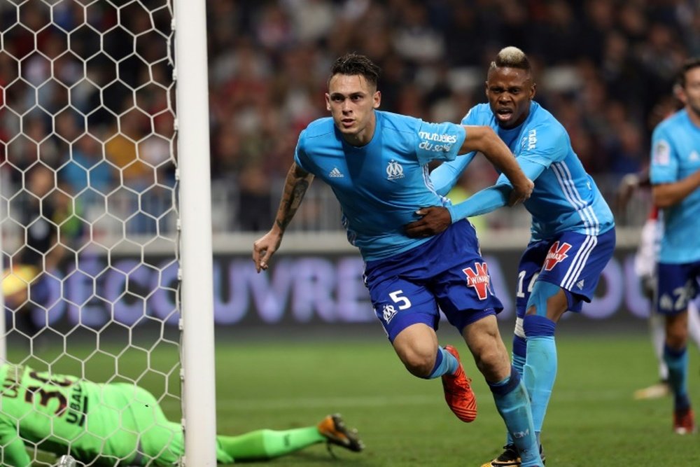 L'attaquant argentin de l'Olympique de Marseille Lucas Ocampos. AFP