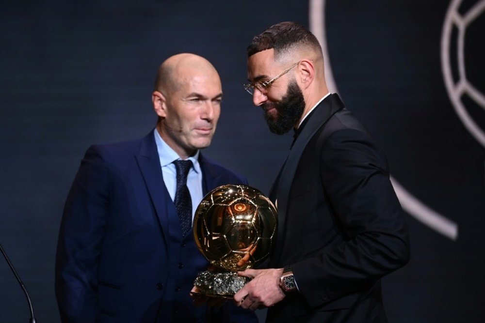 A especial relação de Zidane e Benzema. AFP