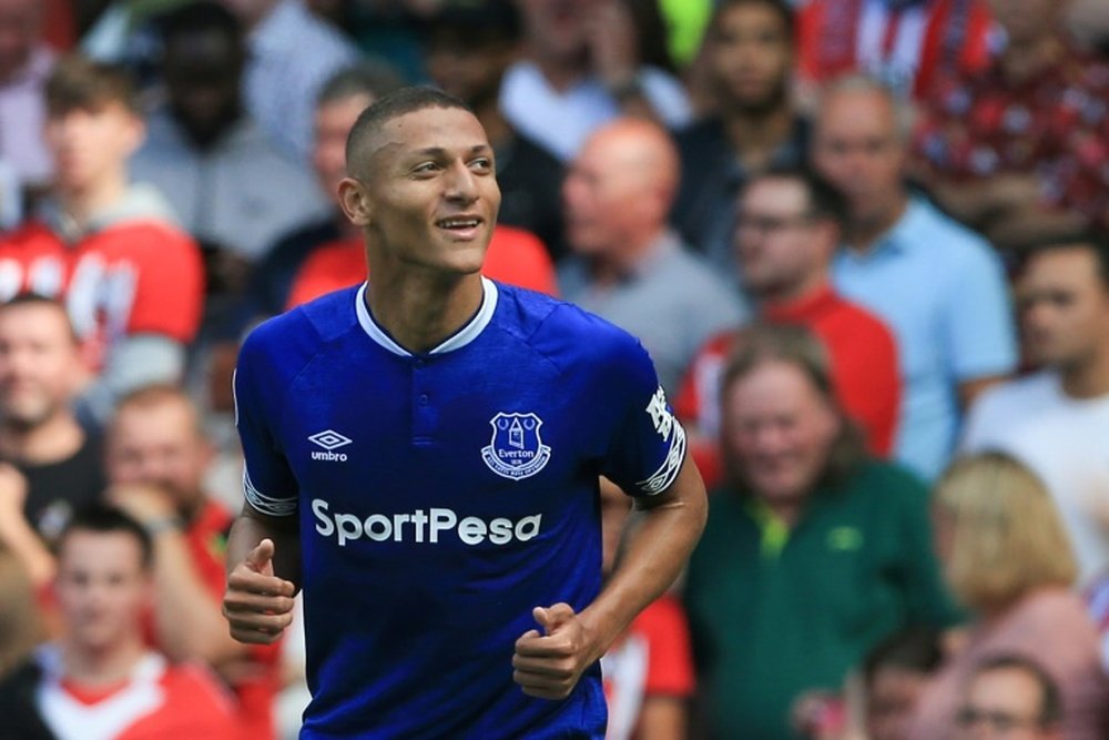 Richarlison is a doubt to face Chelsea. AFP