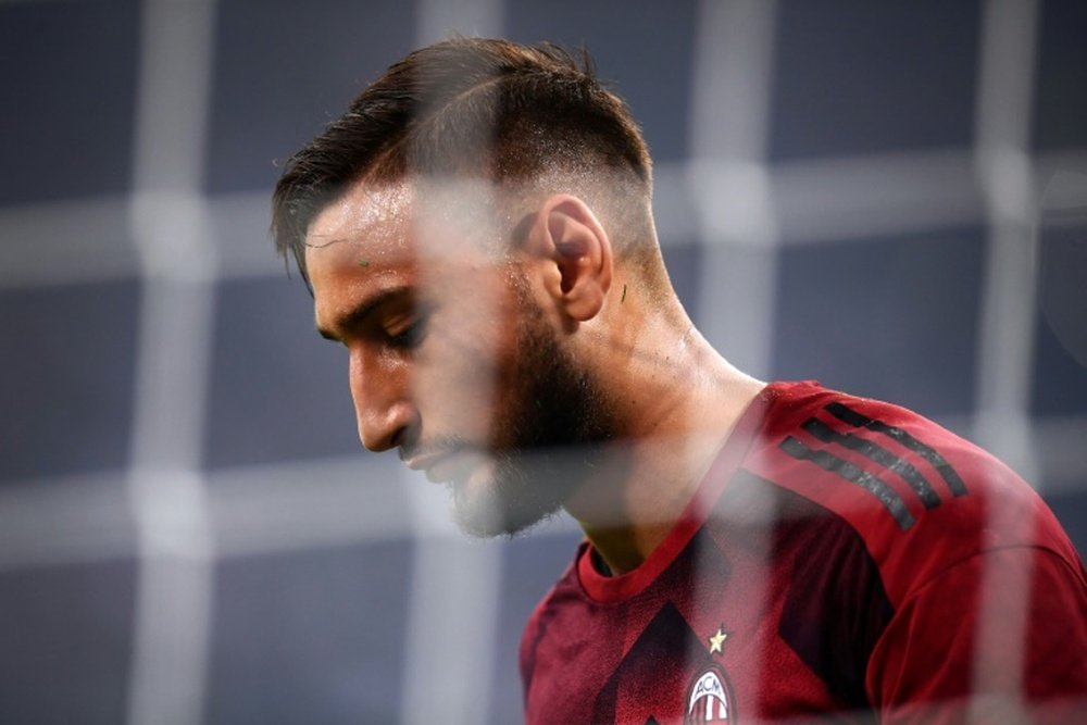 Gattuso has rushed to the defence of goalkeeper Donnarumma. AFP