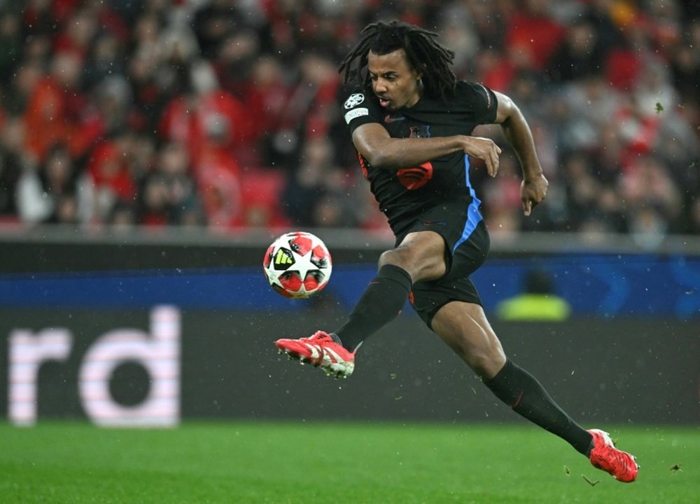 Jules Koundé lors du match contre Benfica. AFP