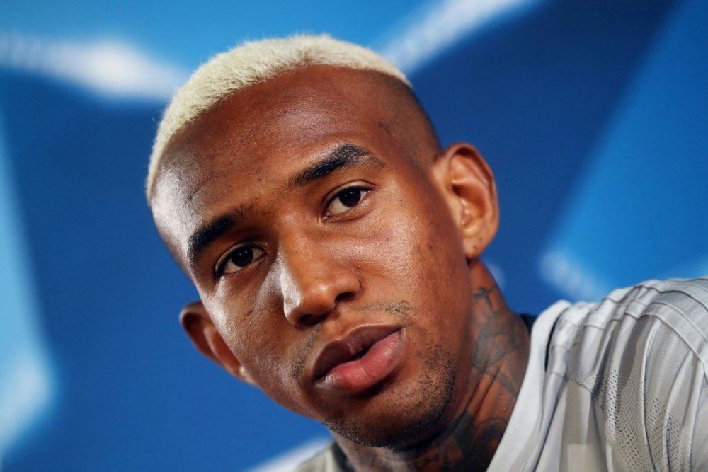 L'attaquant brésilien du Besiktas Istanbul, Talisca, en conférence de presse à Louis II. AFP