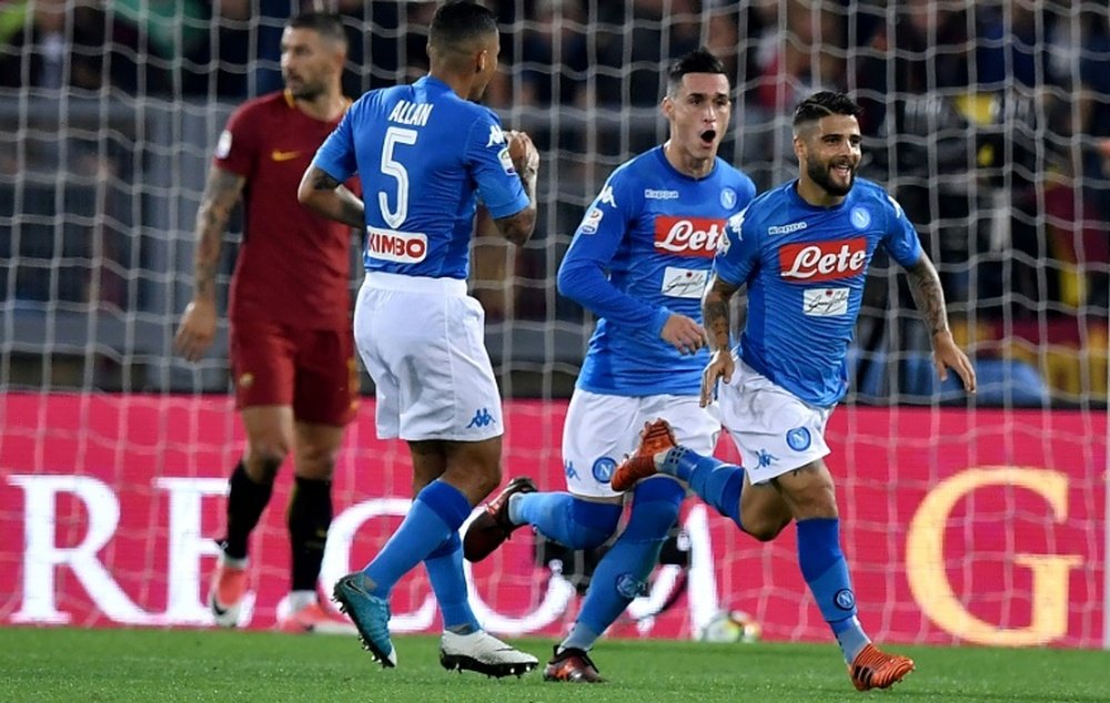 Napoli 100% vitorioso na Serie A. AFP