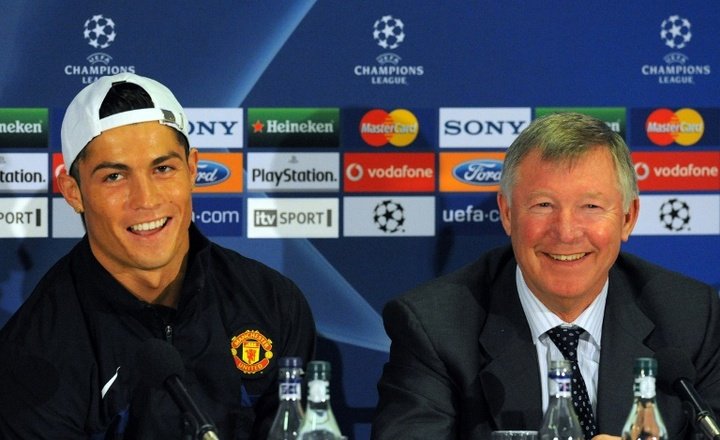 Cristiano Ronaldo a discuté de son avenir avec Sir Alex Ferguson. afp
