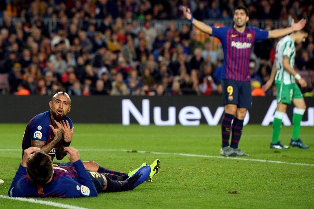 La défense du Barça ne va pas bien. AFP