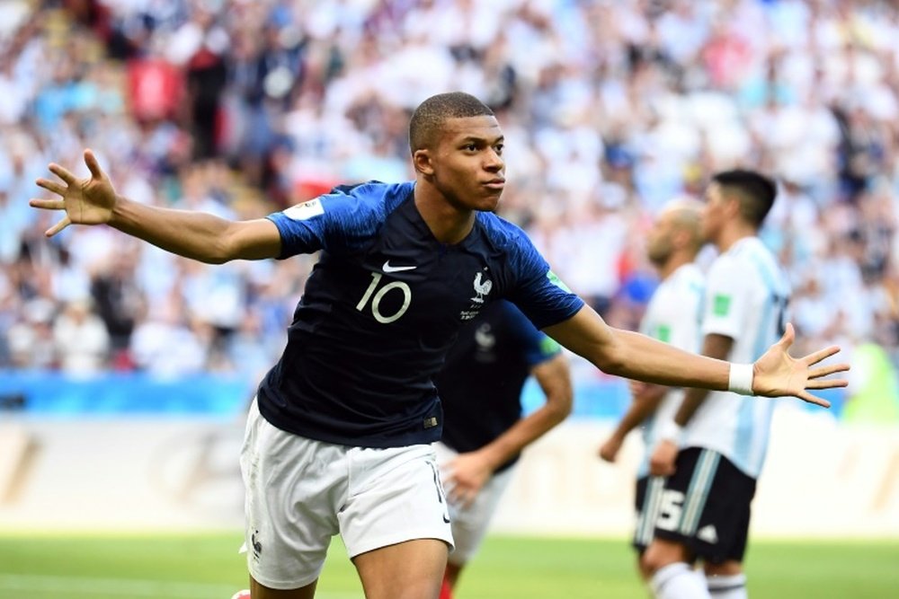 Mbappe was in inspired form in Kazan. AFP