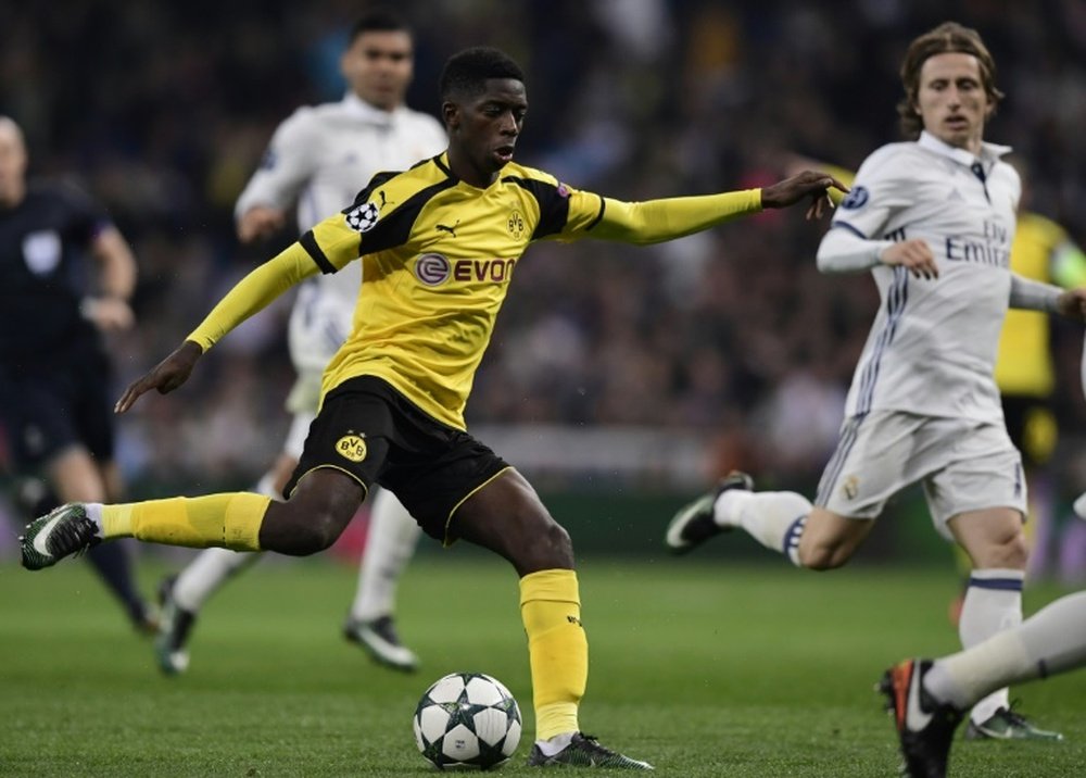 Ousmane Dembélé feels sorry about Tuchel leaving Dortmund. AFP