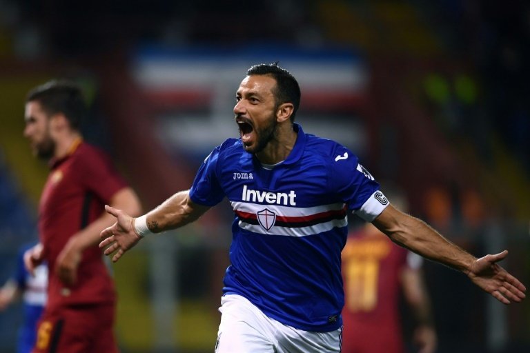 Quagliarella podría renovar con la Sampdoria. AFP
