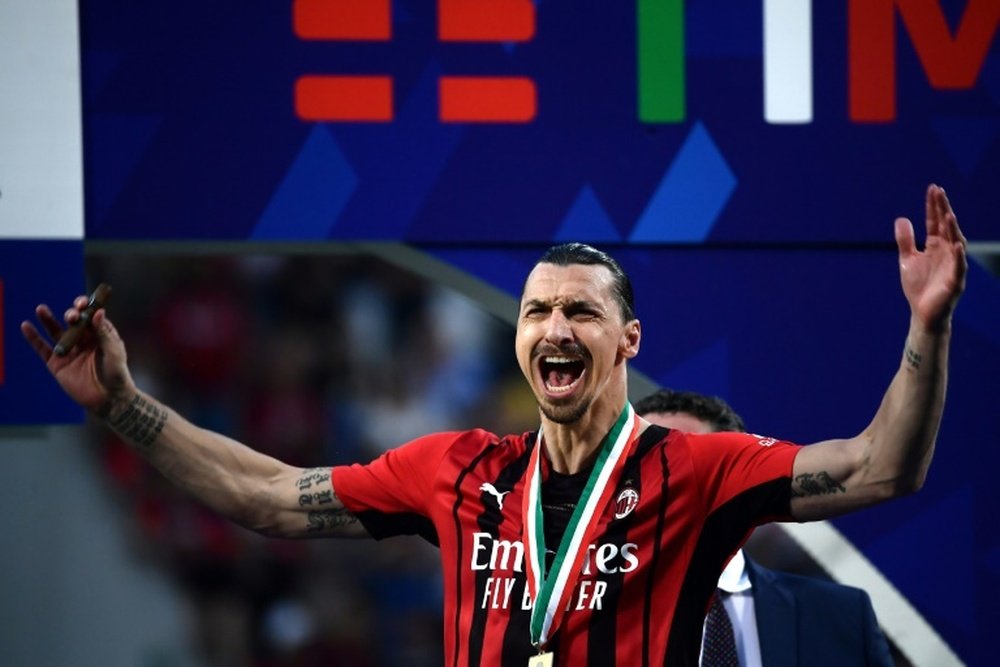 Zlatan Ibrahimovic is back in the AC Milan team. AFP