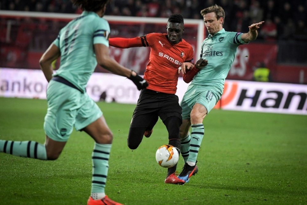 Monreal was unable to handle Sarr's pace. AFP
