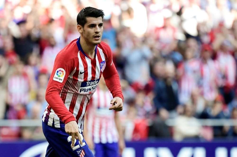 El Atlético traza el plan para convencer al Chelsea sobre el futuro de Morata. AFP