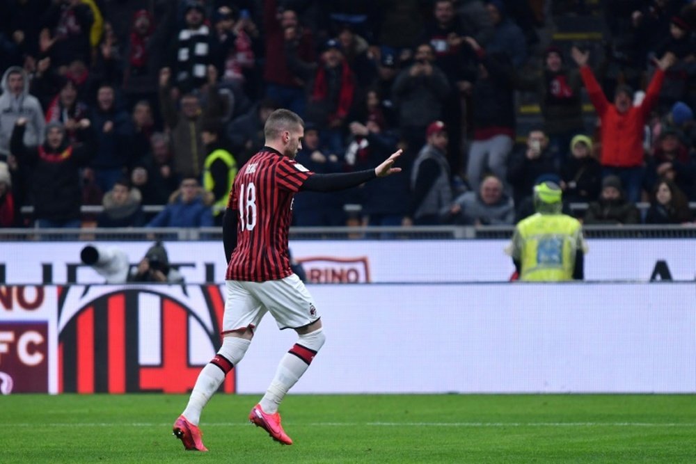 El Milan quiere que Rebic siga en el club. AFP