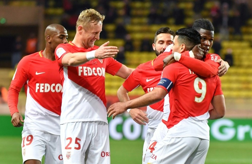 Monaco termine deuxième de Ligue 1 à la mi-saison. AFP