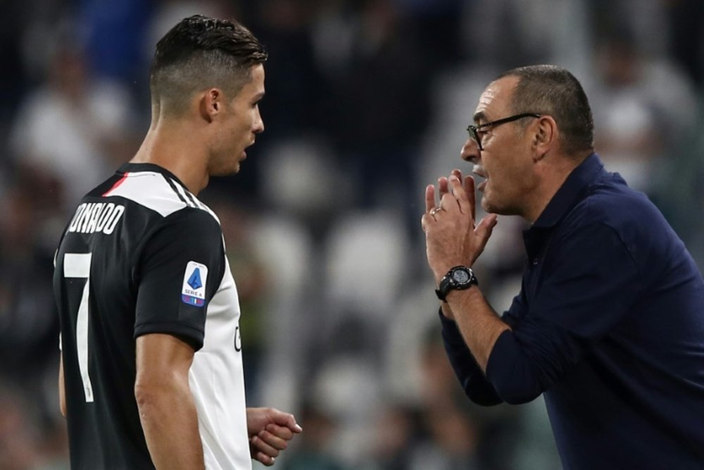 O que o futuro reserva para Cristiano Ronaldo e Sarri na Juventus? AFP