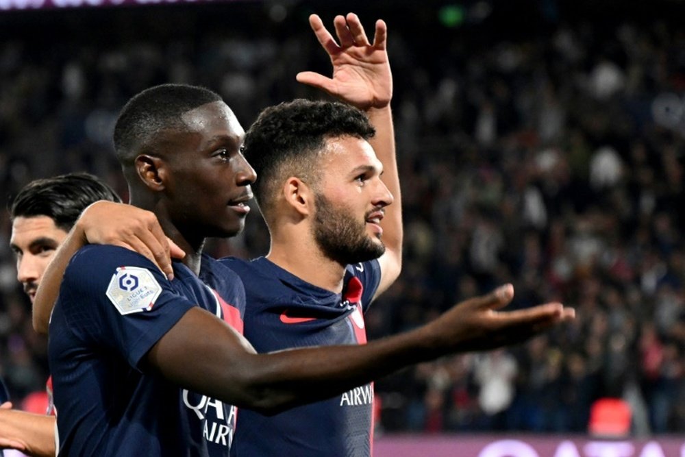 Kolo Muani double la mise et peut remercier Dembélé... et Maignan. afp