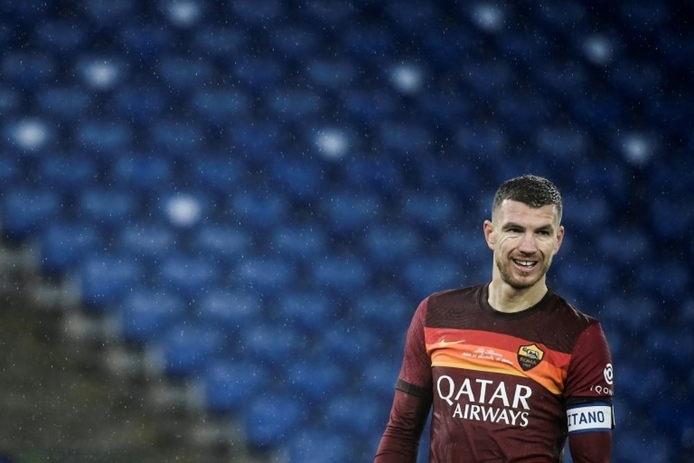 Dzeko compte 250 matches avec la Roma. AFP