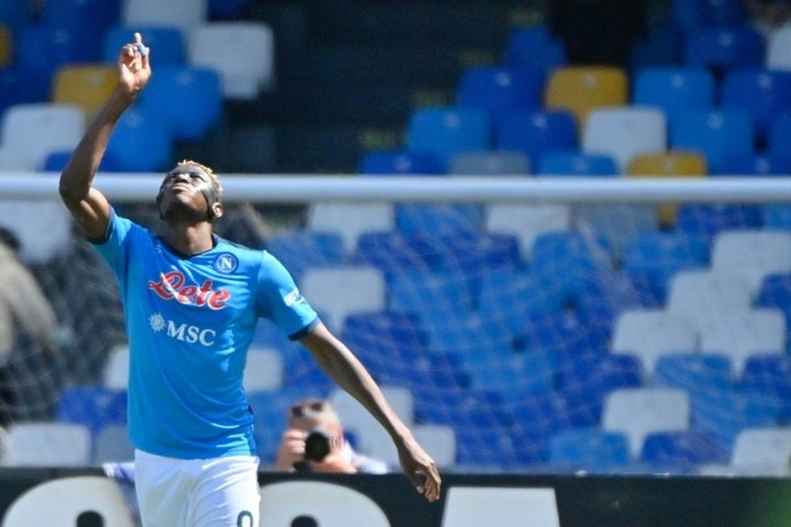 Osimhen has a contract with Napoli until 2025. AFP
