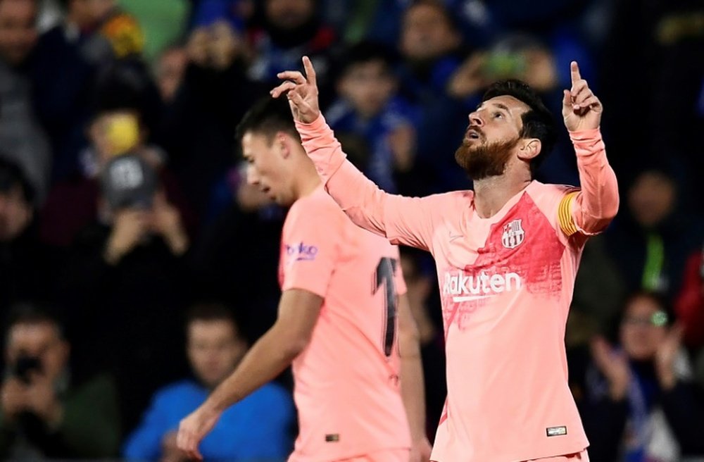 Messi ya enfila al Eibar. AFP