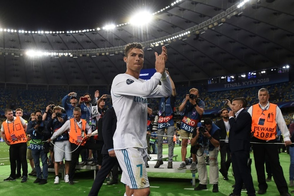 Le 26 mai 2018, dernier match de Cristiano Ronaldo avec le Real Madrid. AFP