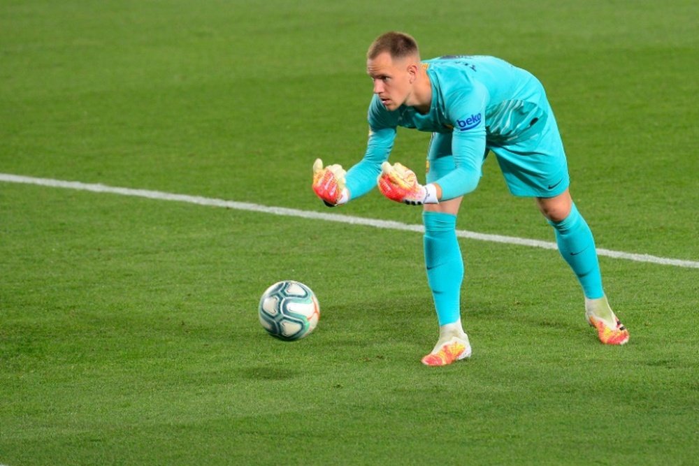 Chelsea and Inter Milan are interested in the Barca goalie. AFP