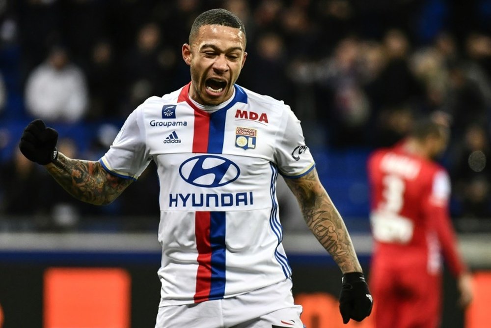 Memphis Depay says he does not regret leaving Manchester United. AFP