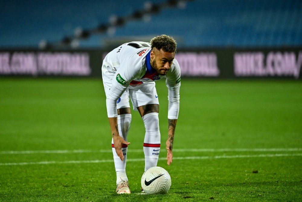 Neymar no estará ante el Mónaco. AFP/Archivo