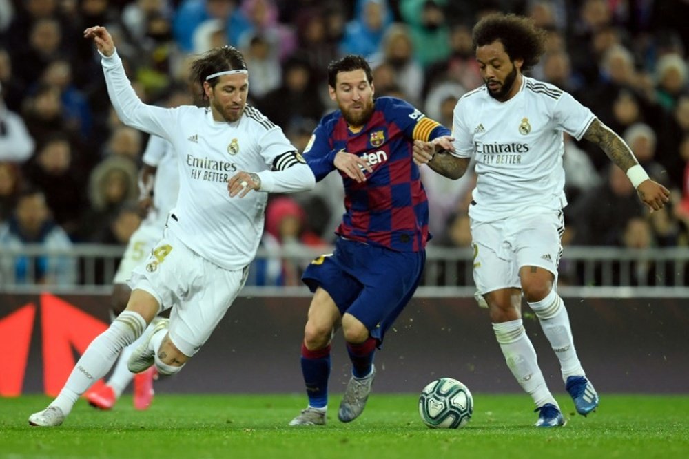 Lionel Messi é o maior artilheiro da história do duelo entre Barcelona e Real Madrid. AFP