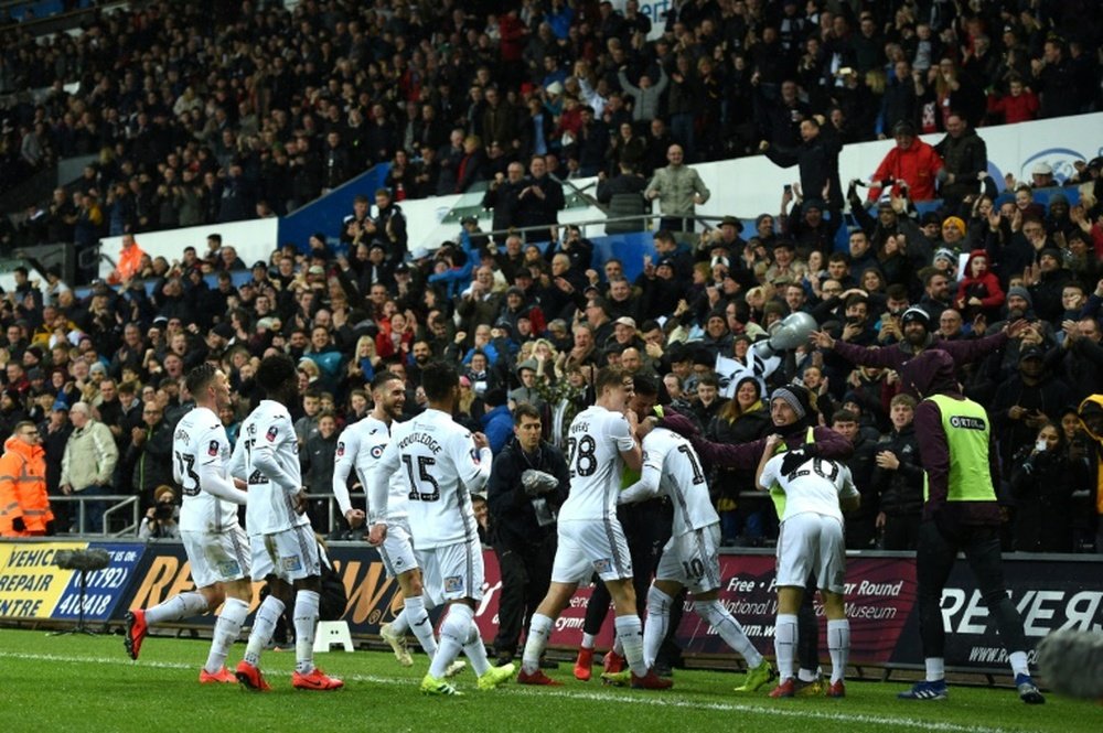 El Swansea ha sido uno de los pocos galeses en jugar en la Premier. AFP/Archivo