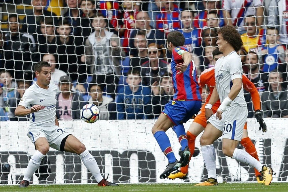 Cabaye scores Crystal Palace's first Premier League goal of the season. AFP