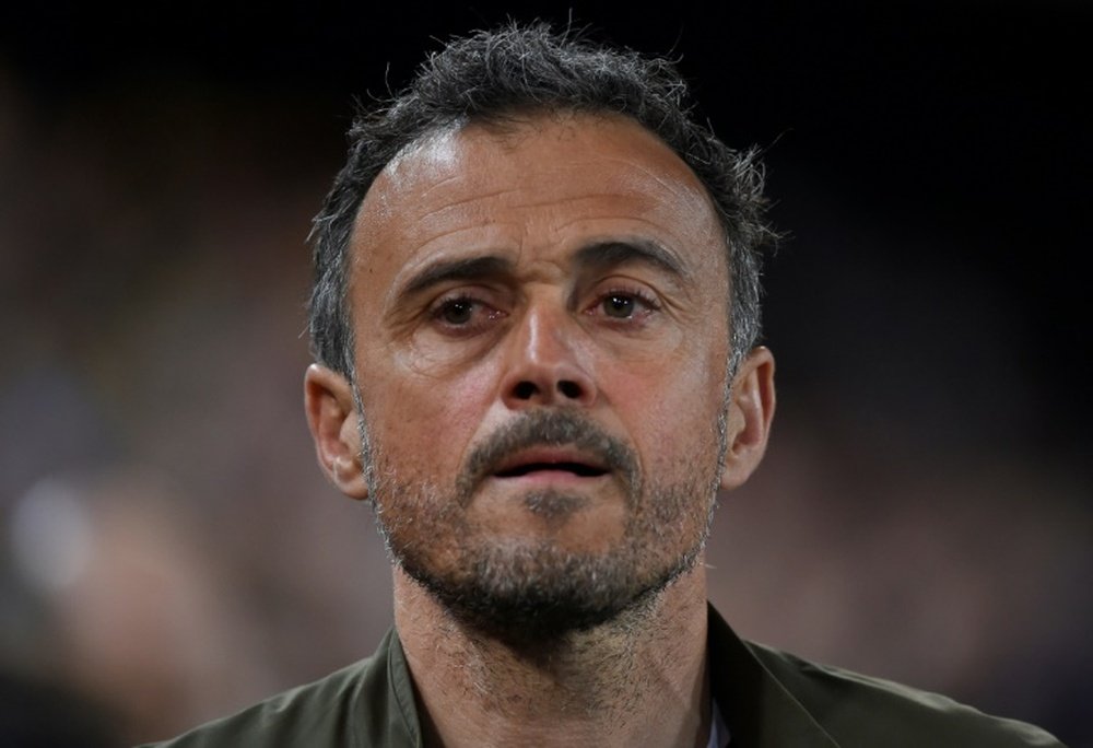 Luis Enrique will miss Tuesday's match. AFP