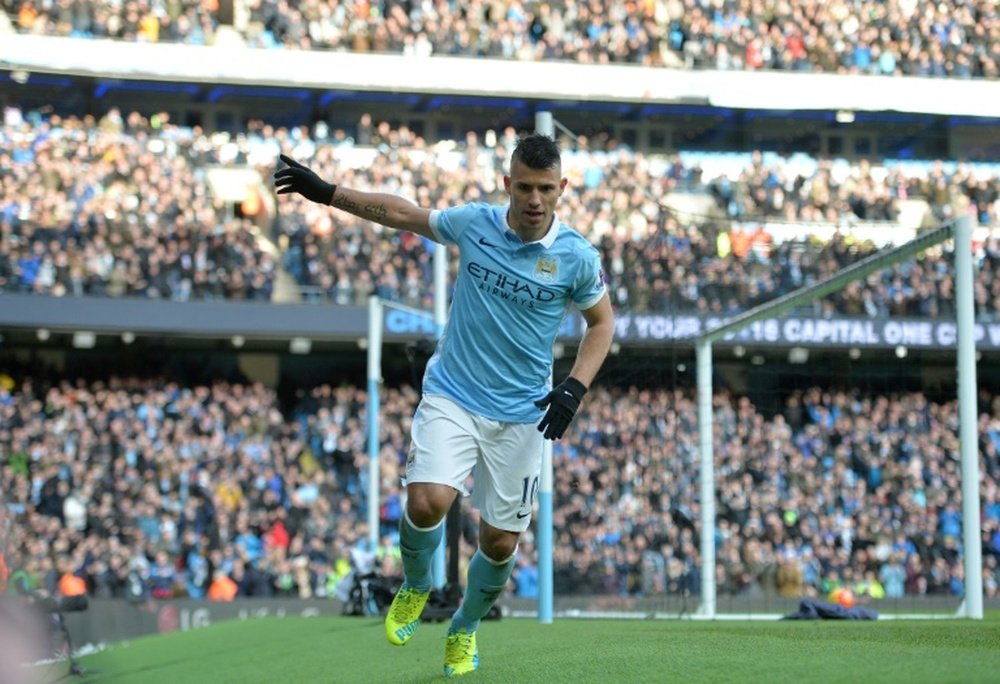 Sergio Agüero logró el gol del empate y fue el mejor jugador del Manchester City ante el WBA. AFP