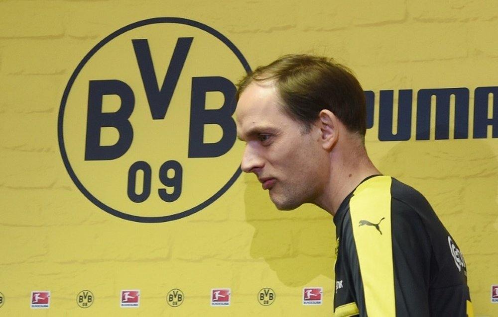 L'entraîneur du Borussia Dortmund Thomas Tuchel, le 21 avril 2017 à Brackel, Allemagne. AFP