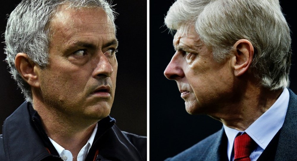 Mourinho and Wenger will meet on the touchline again on Saturday. AFP