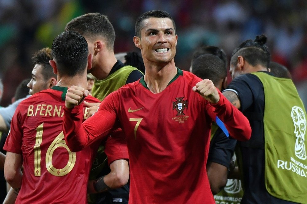 Cristiano Ronaldo fue capaz de sofocar a una gran España. AFP