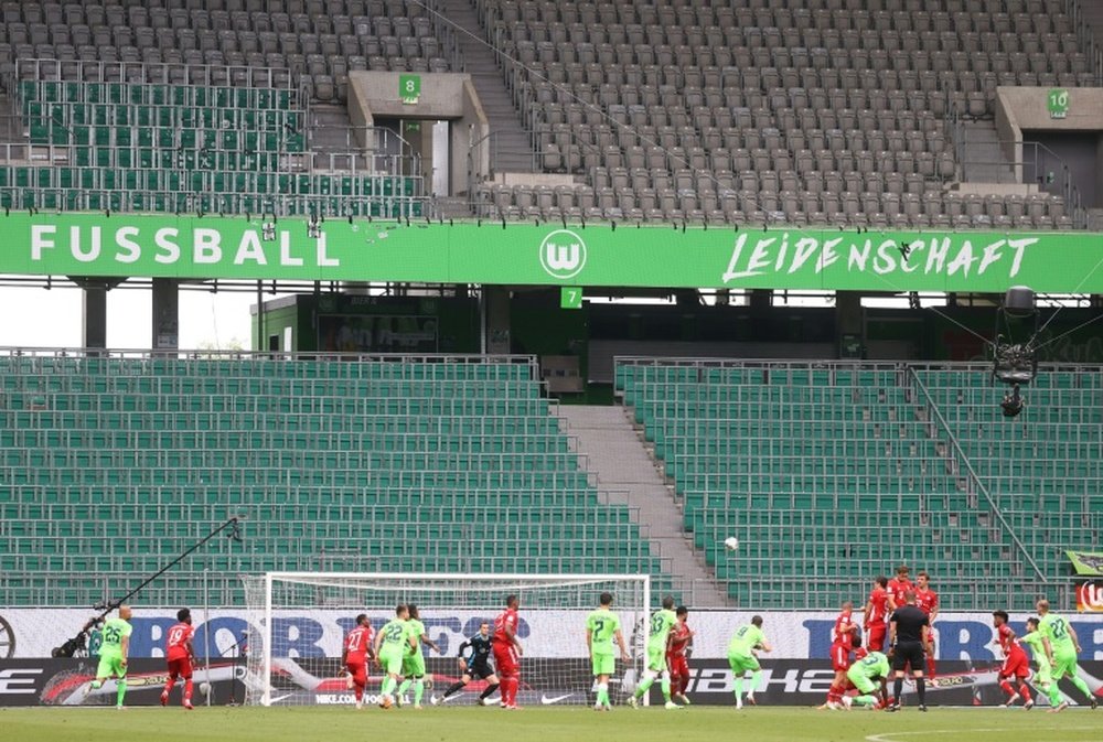 O Bayer Leverkusen visitou o Wolfsburg na primeira rodada da Bundesliga. AFP
