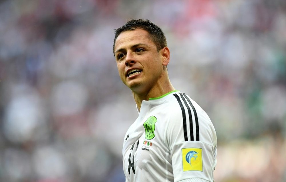 Jose Mourinho says that chicharito is a 'very, very good' player. AFP