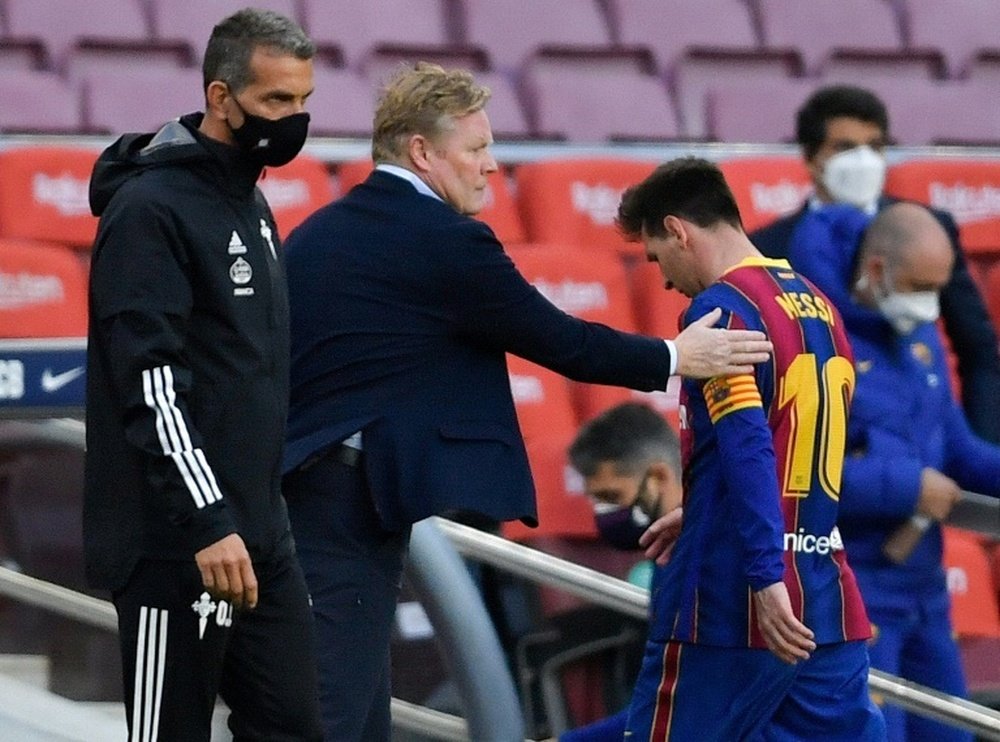 Koeman não acredita na volta de Messi ao Barça. AFP