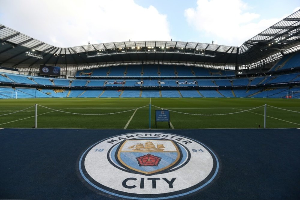 The wristband counts down to kick off for Manchester City's fixtures. AFP