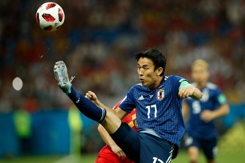 Makoto Hasebe lors du 8e de finale du Mondial face à la Belgique. AFP